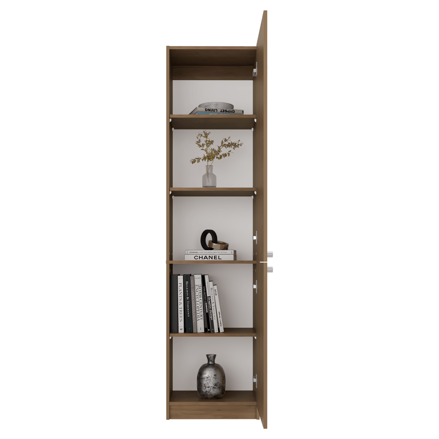 Estante Home E-M5 180X45X31 Rta Kronos Fresno Blanco Zf