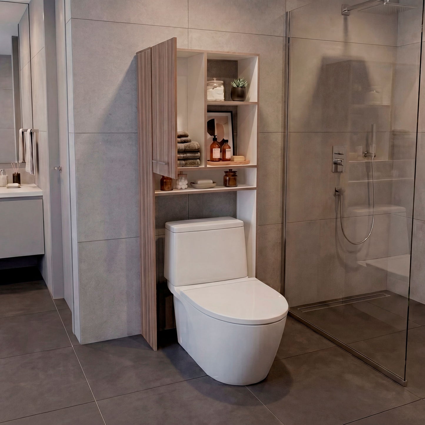 Optimizador De Baño Bath 160X63X26 Rta Avellana Zf