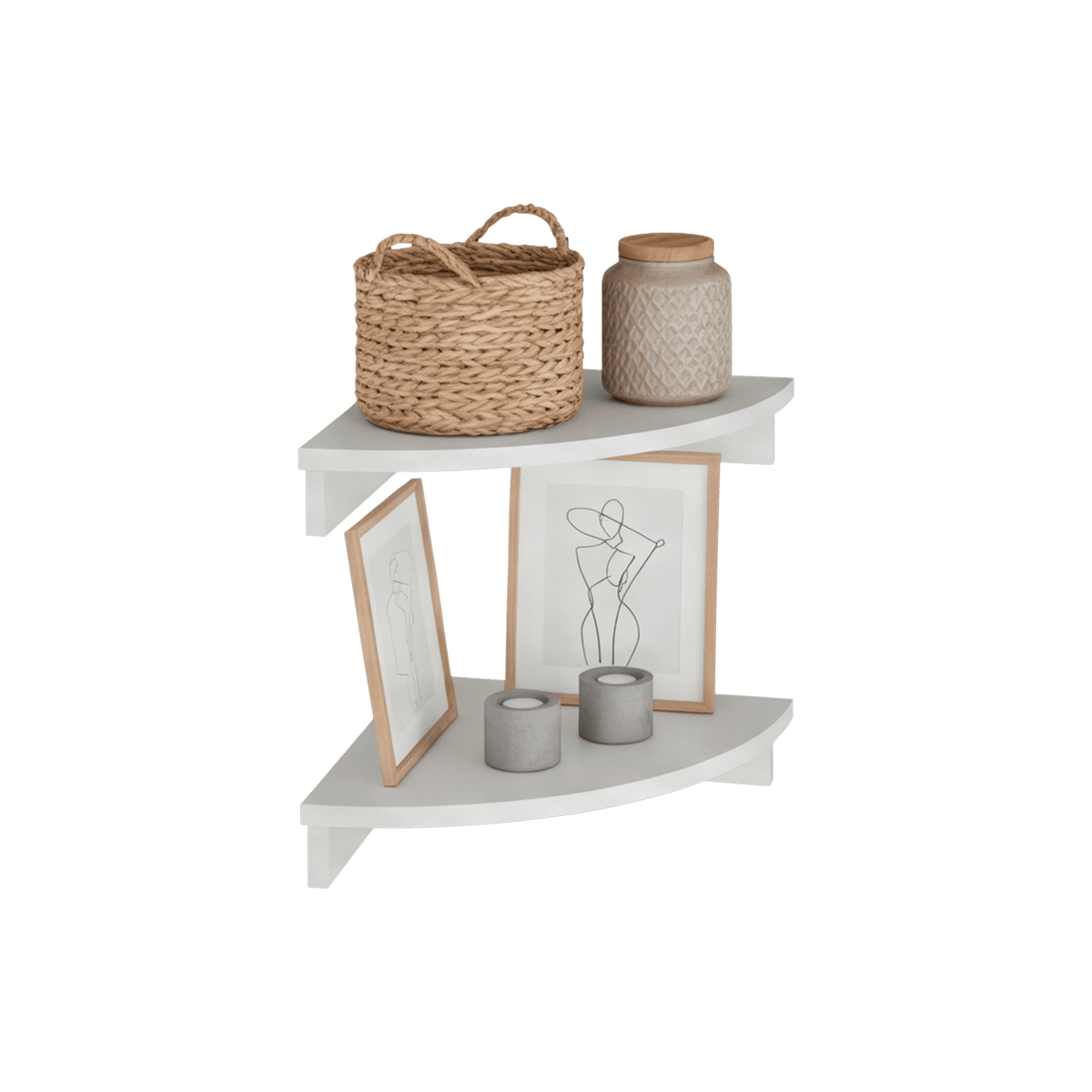 Repisa Flotante Shelf 6X30X30 Rta Blanco Zf