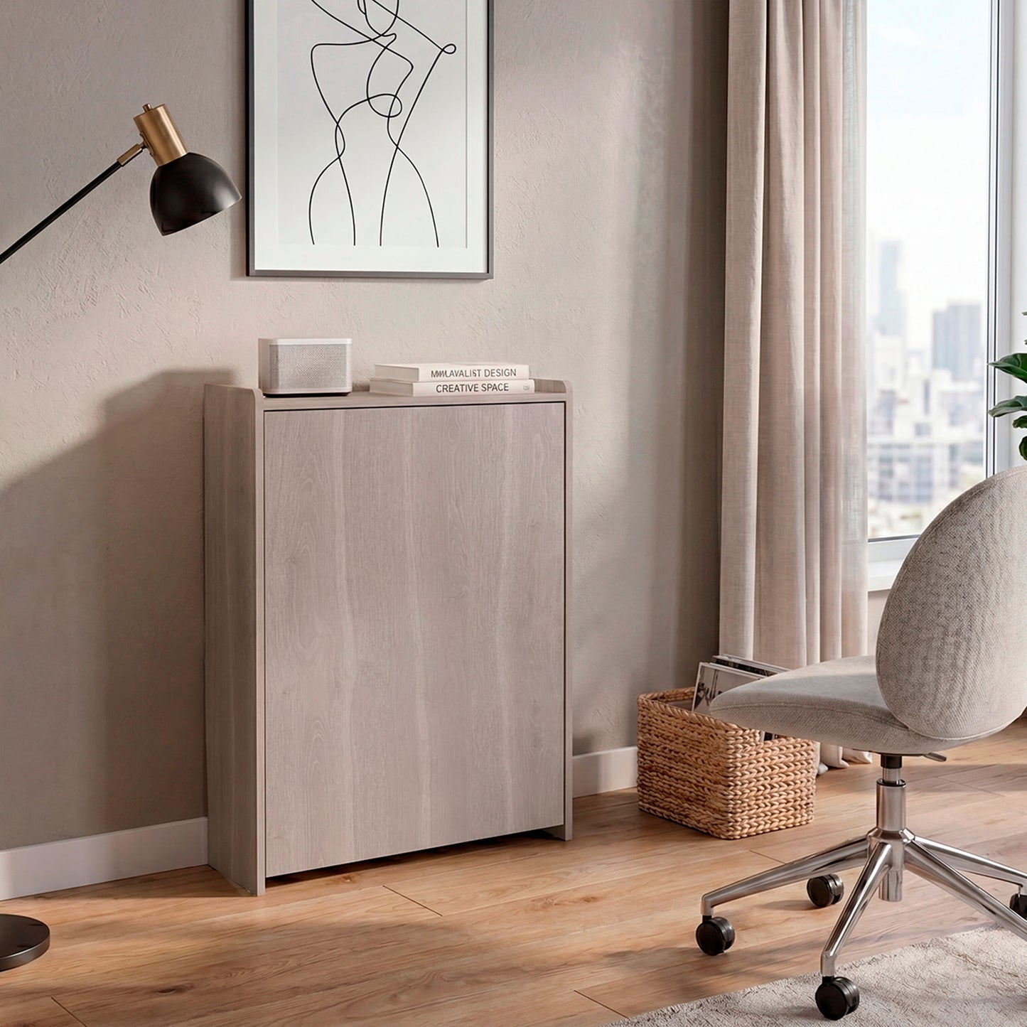 Escritorio Plegable Lesli 85X63X30 Rta Bardolino Zf