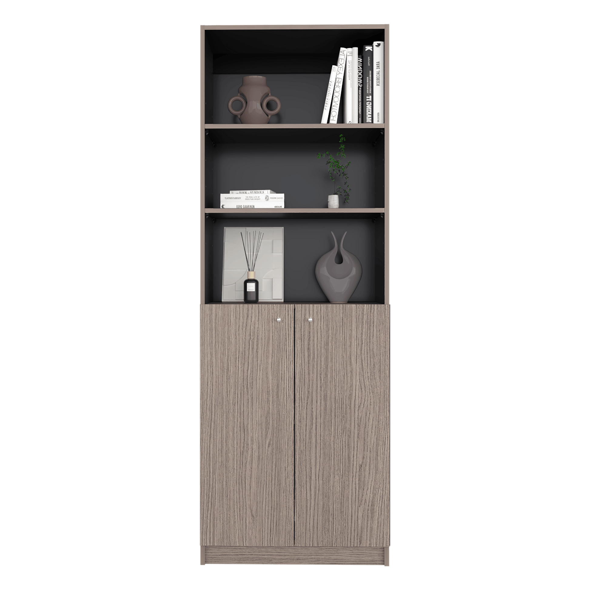 Estante Home E-M4 180X62X31 Rta Positano Wengue Zf