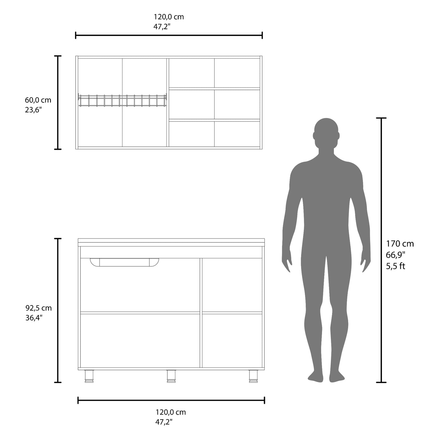 Cocina Completa Napoleon Set 92X120X50 Rta Kronos Blanco Zf