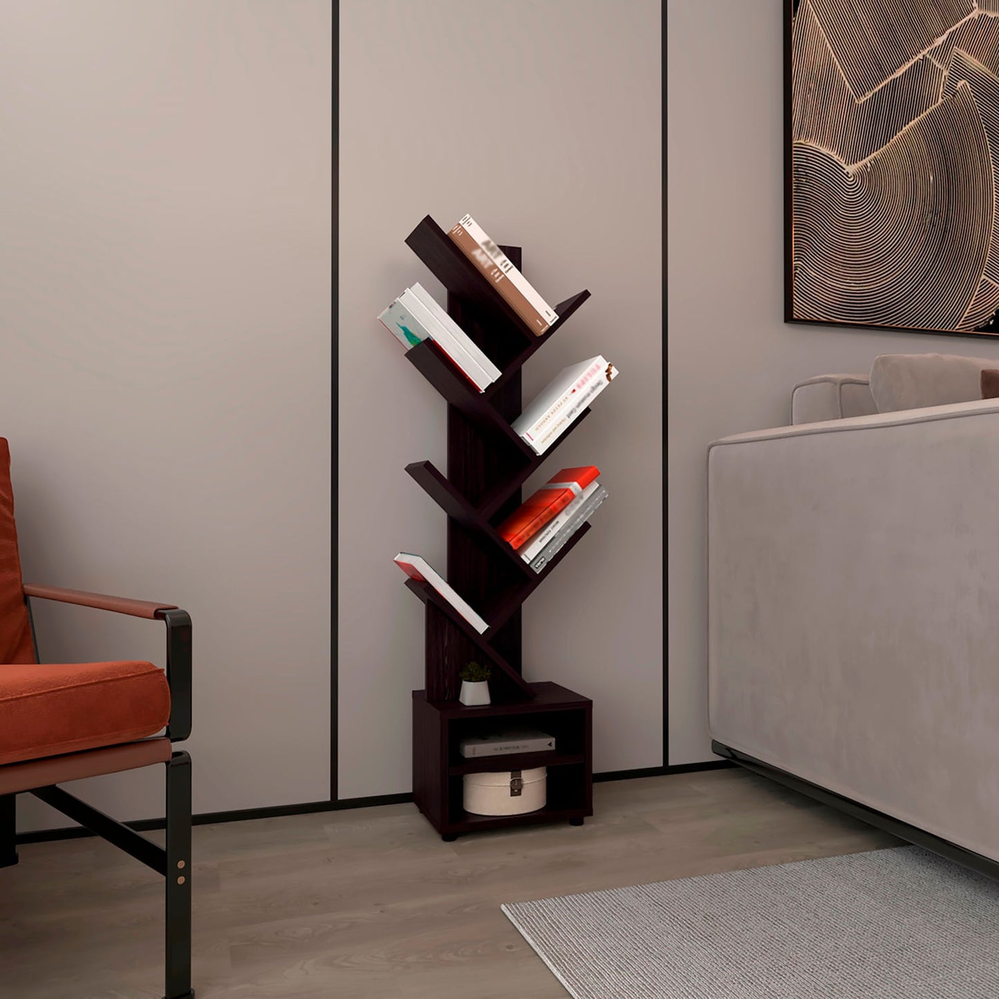 Biblioteca Kingstree Fresno Euro 116X30X21 Rta Wengue
