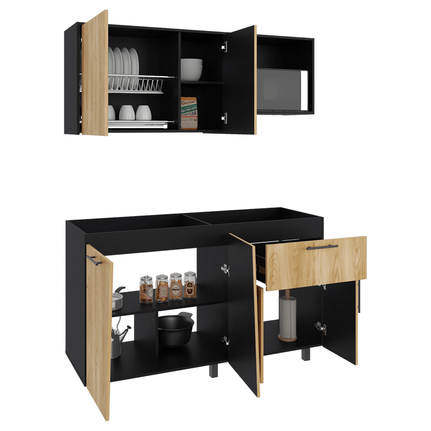 Cocina 150 Emilia 60X150X35 Rta Fresno Eu Wengue