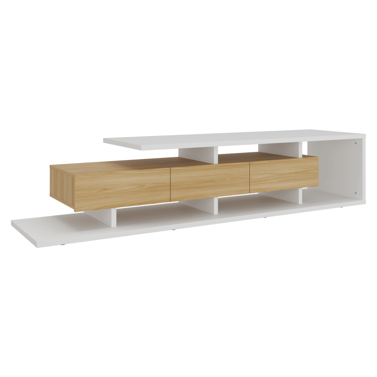 Rack De Tv Quito 44X200X50 Rta Blanco Mqz Fresno