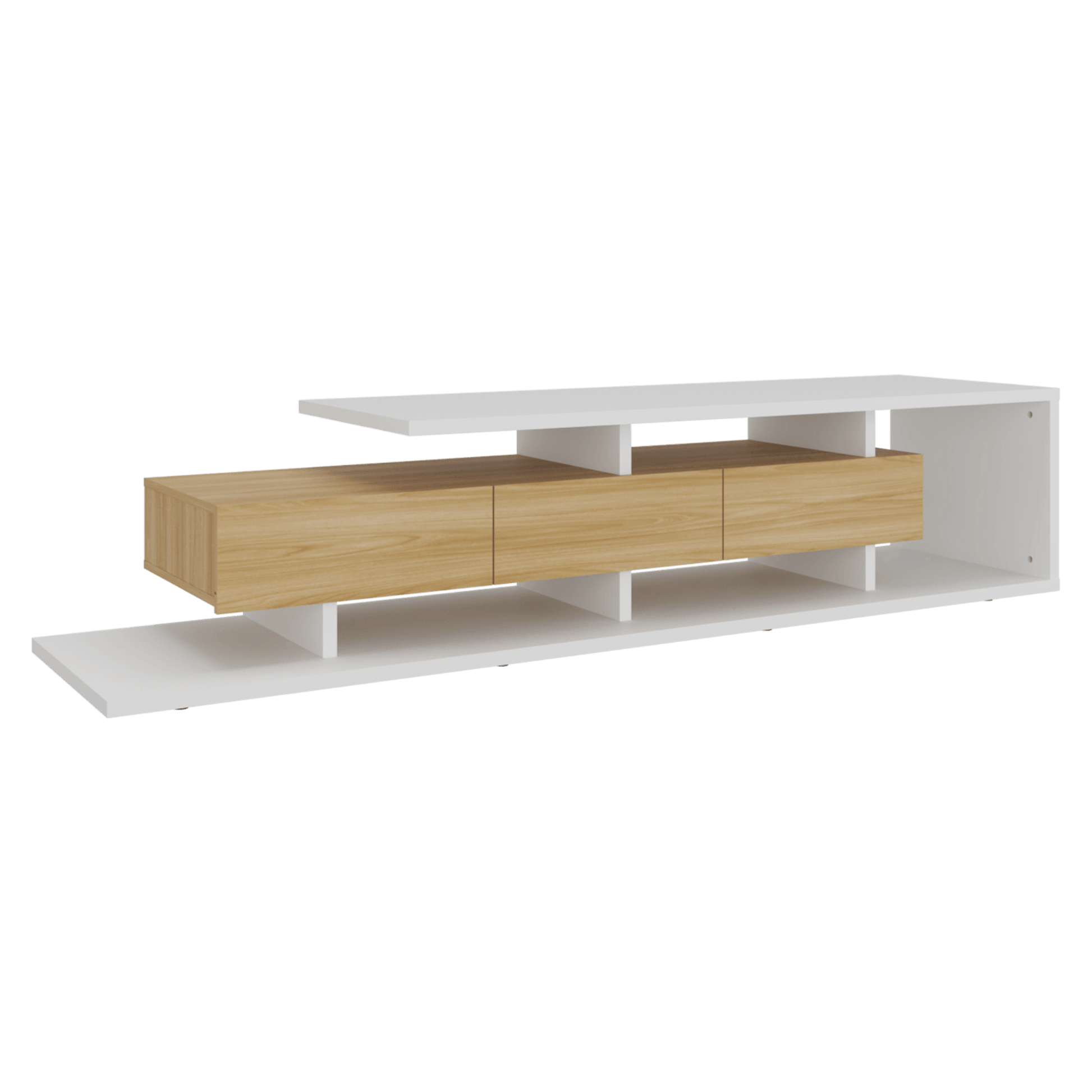 Rack De Tv Quito 44X200X50 Rta Blanco Mqz Fresno