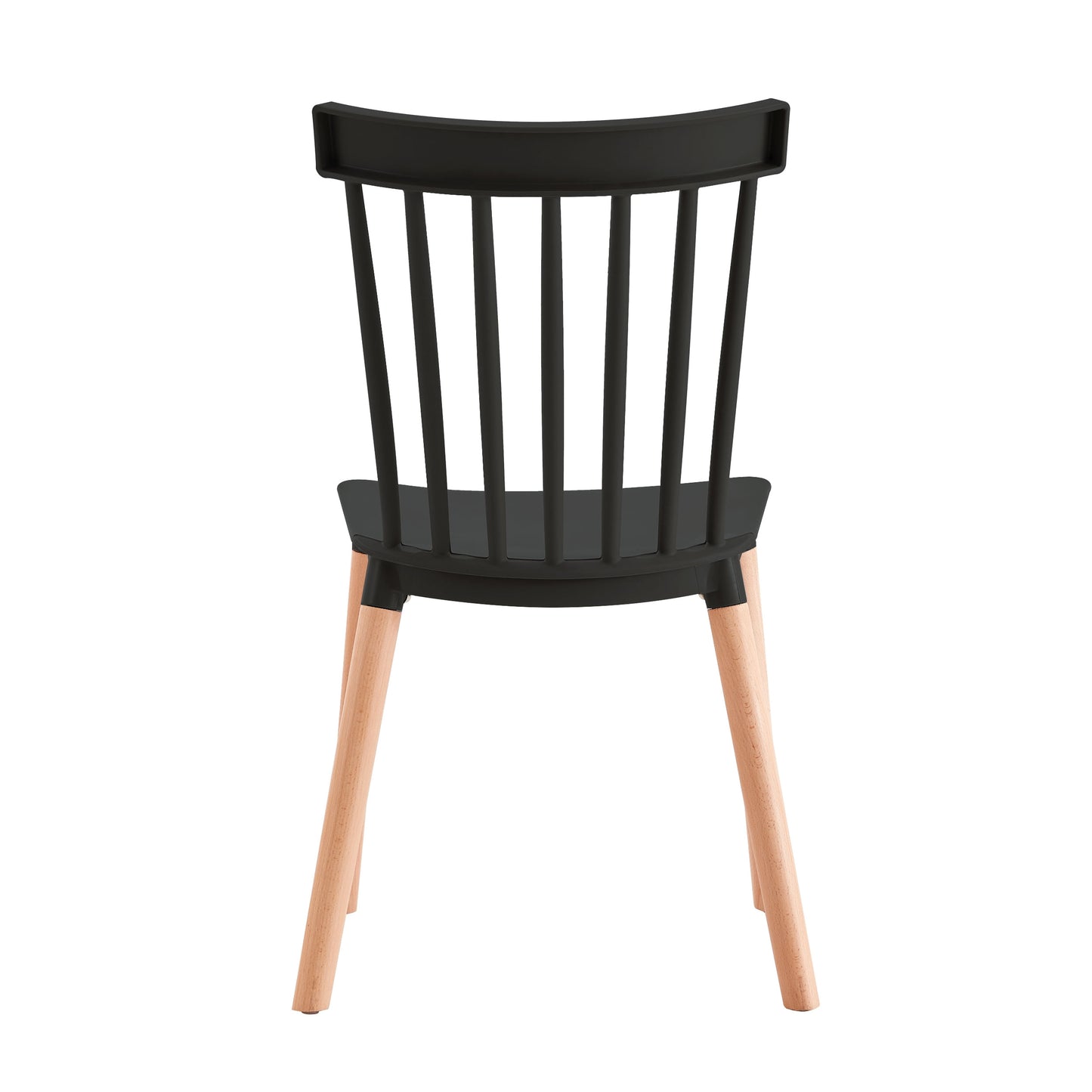 Set X6  Unidades Silla Comedor Negra Patas Largas