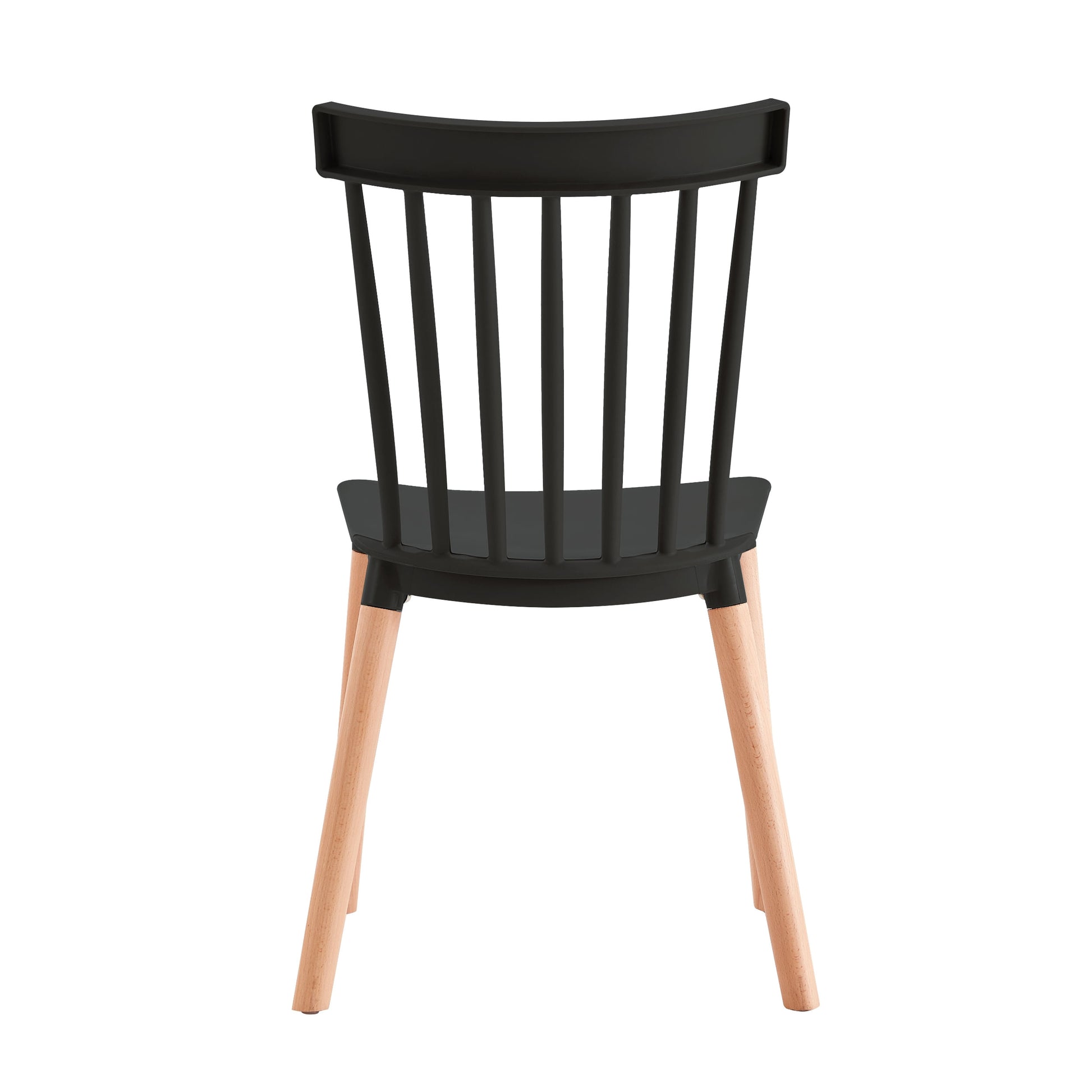 Set X6  Unidades Silla Comedor Negra Patas Largas