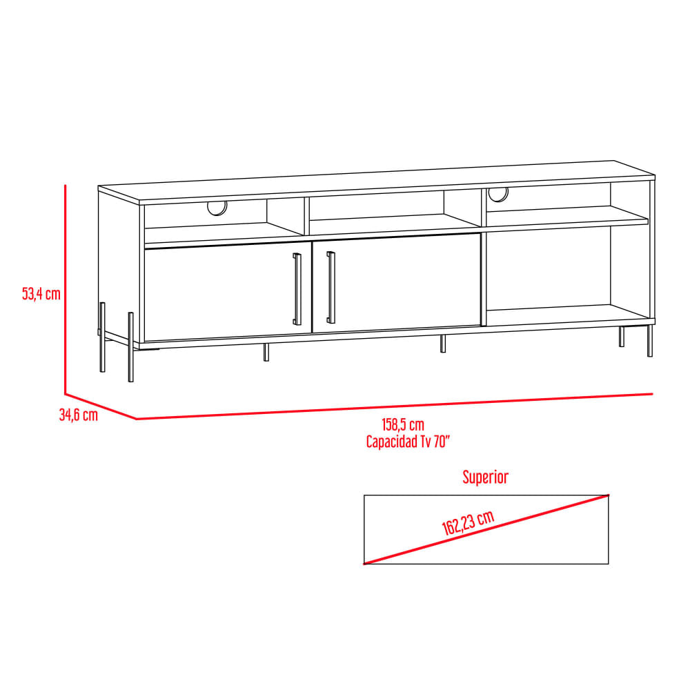 Rack Para Tv Karev Miel
