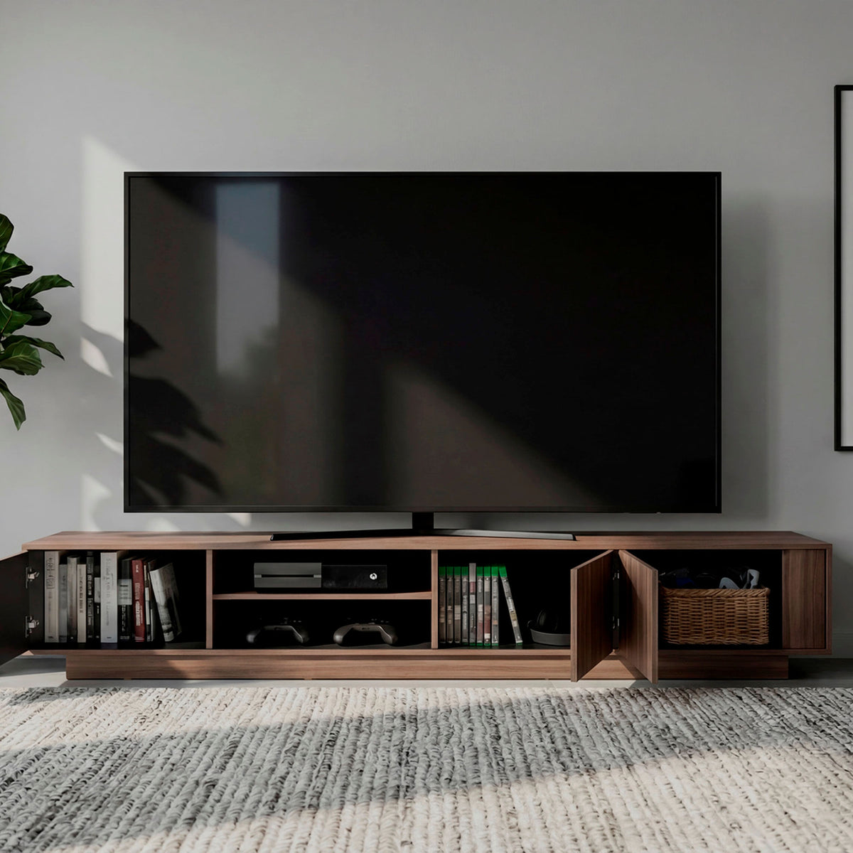 Rack Tv Maldivas 40X230X43 Rta Avellana Wengue