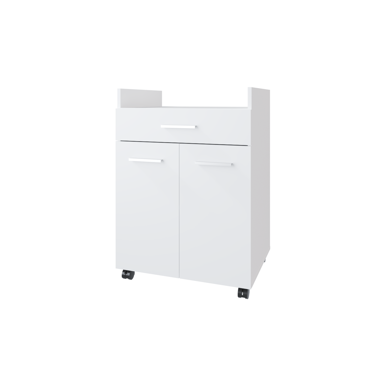 Auxiliar De Cocina Movil Glover 83X60X47 Rta Blanco Zf