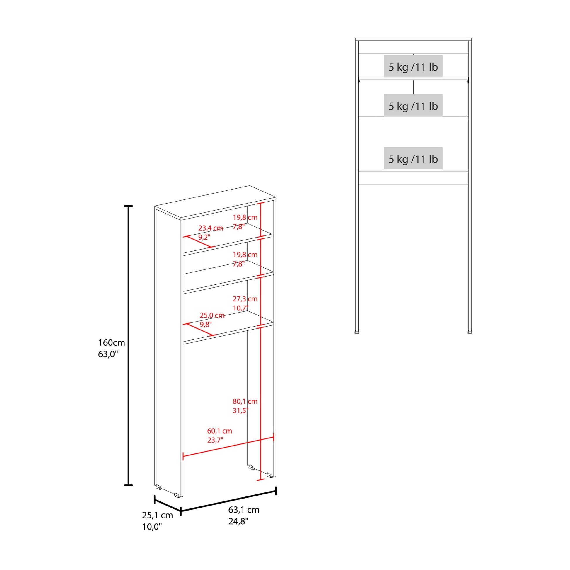 Optimizador De Baño Bath 160X63X25 Rta Wengue Blanco Zf