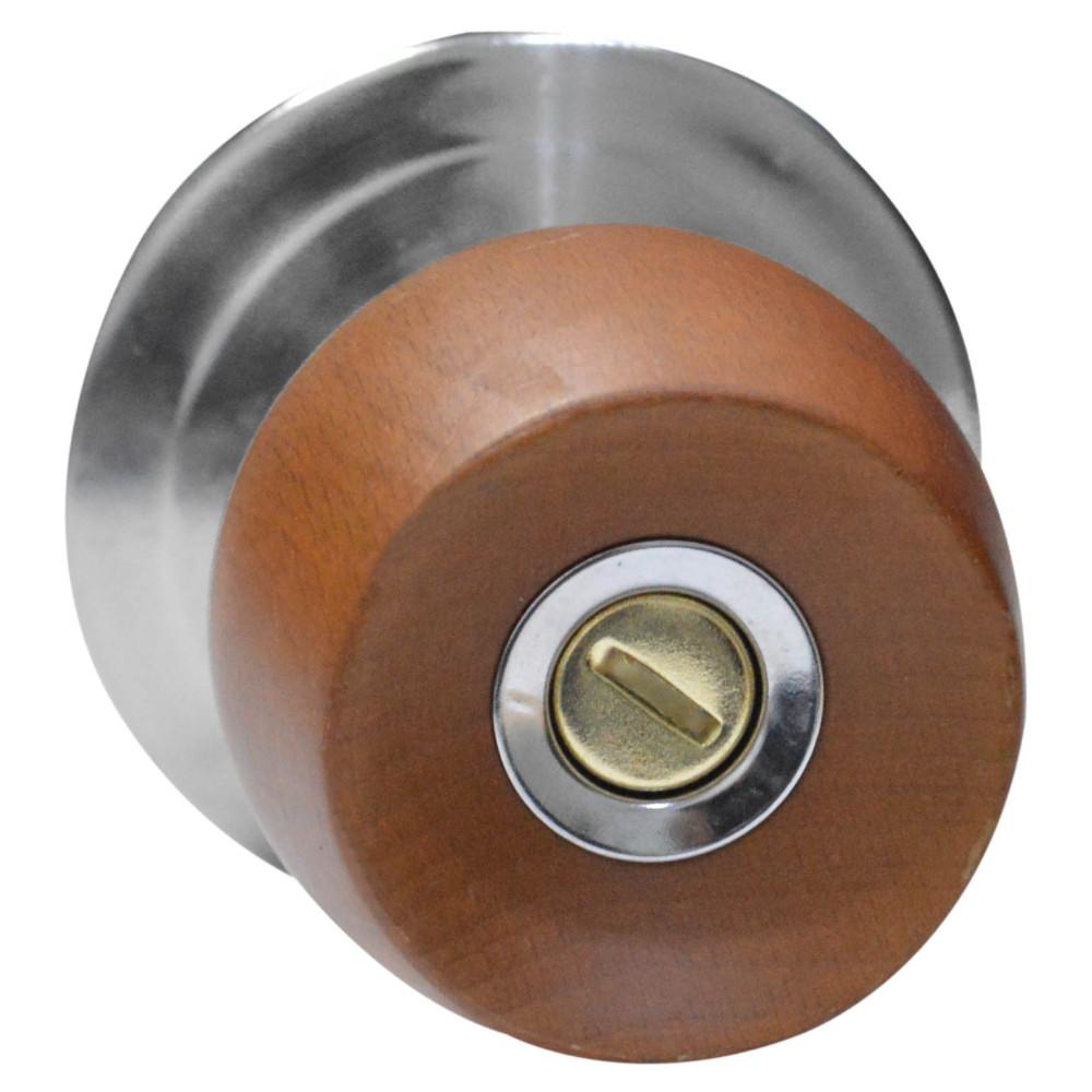 Chapa Bola Bano Pmadera Uduke Color Miel Escudo Cromado 5832Qjm Ht20183S