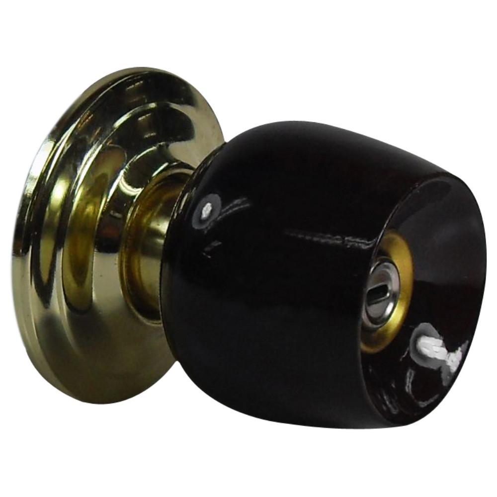 Chapa Bola Bano Pmadera Uduke Color Cafe Oscura Escudo Dorado 5832Sjm Ht20184