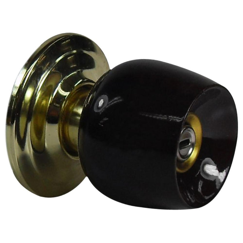 Chapa Bola Bano Pmadera Uduke Color Cafe Oscura Escudo Dorado 5832Sjm Ht20184