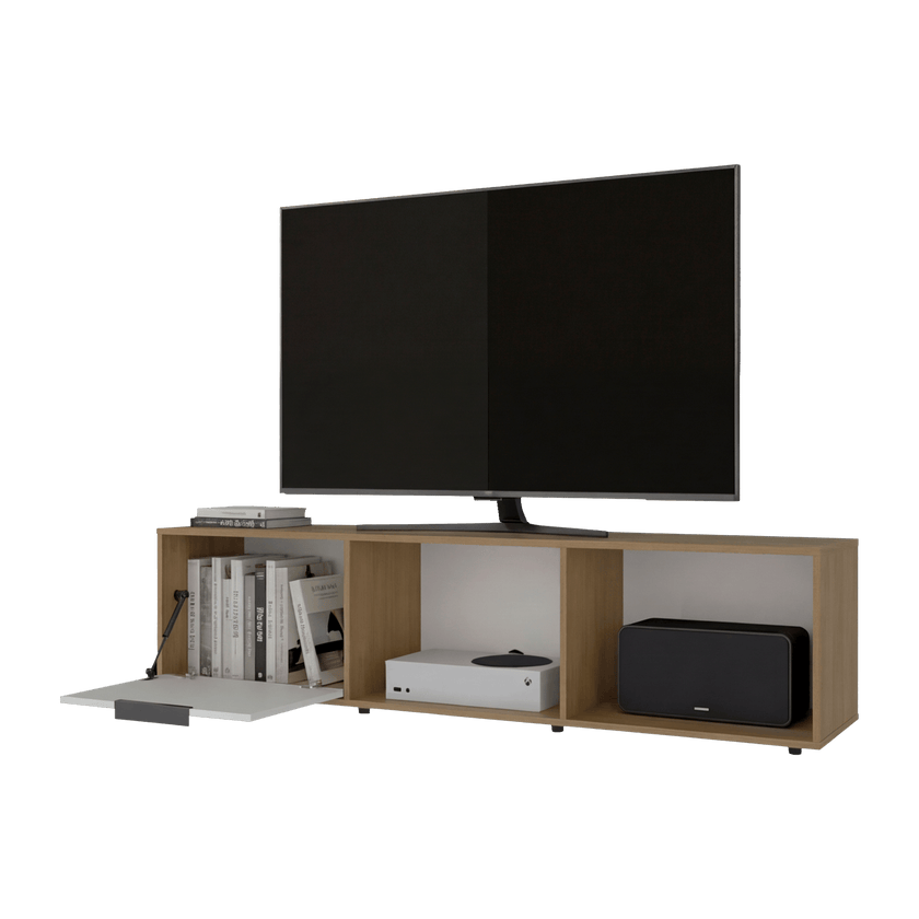 Rack De Tv 65" Dorne 41X162X35 Rta Fresno Blanco Zf