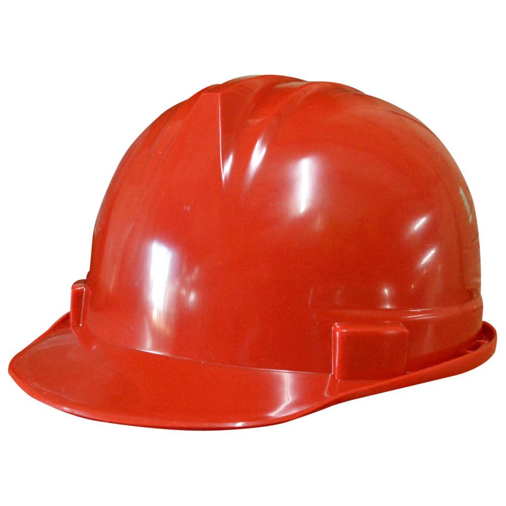 Casco Construccion Economico Rojo Con Barbuquejo Sin Normaht50091
