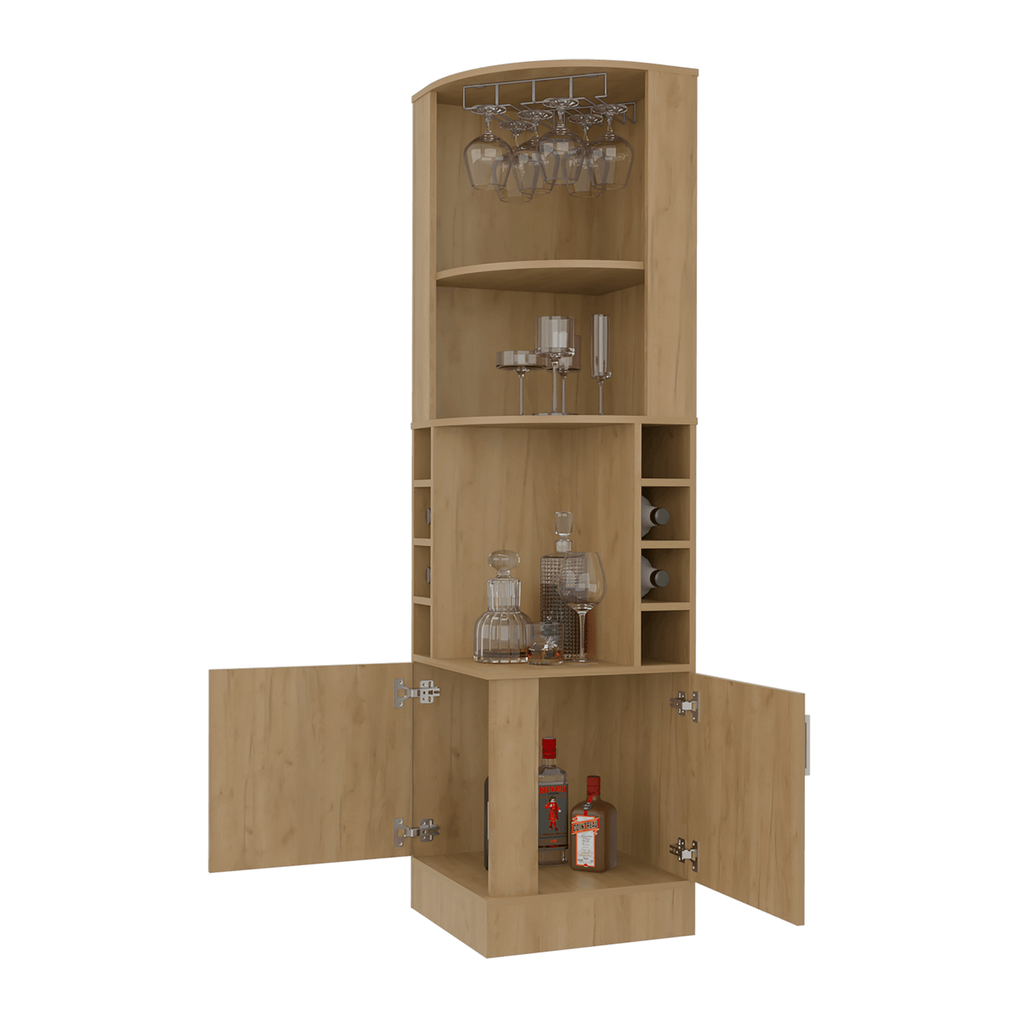 Mueble Bar Esquinero Beijing 180X46X46 Rta Fresno Zf