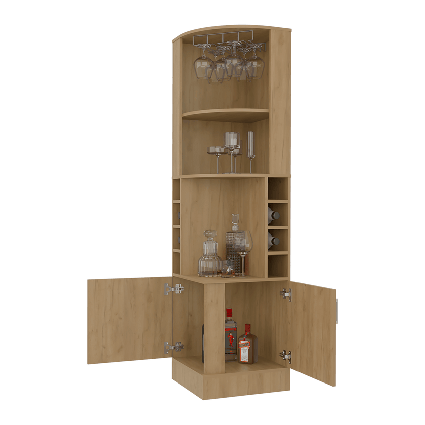 Mueble Bar Esquinero Beijing 180X46X46 Rta Fresno Zf