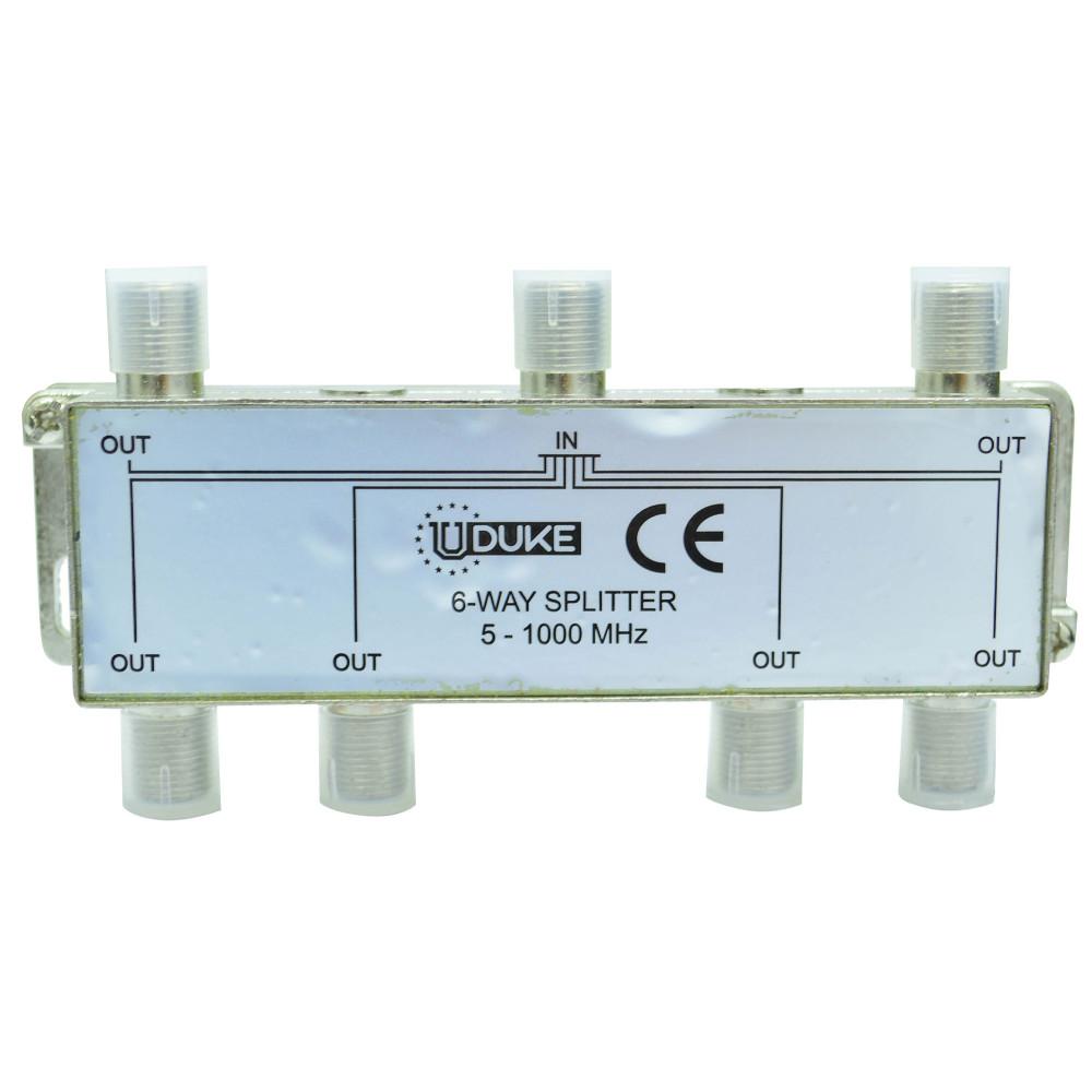 Splitter Tv Fino X 6 Salidas Uduke 51000 Mhz Ht30290Ht90152