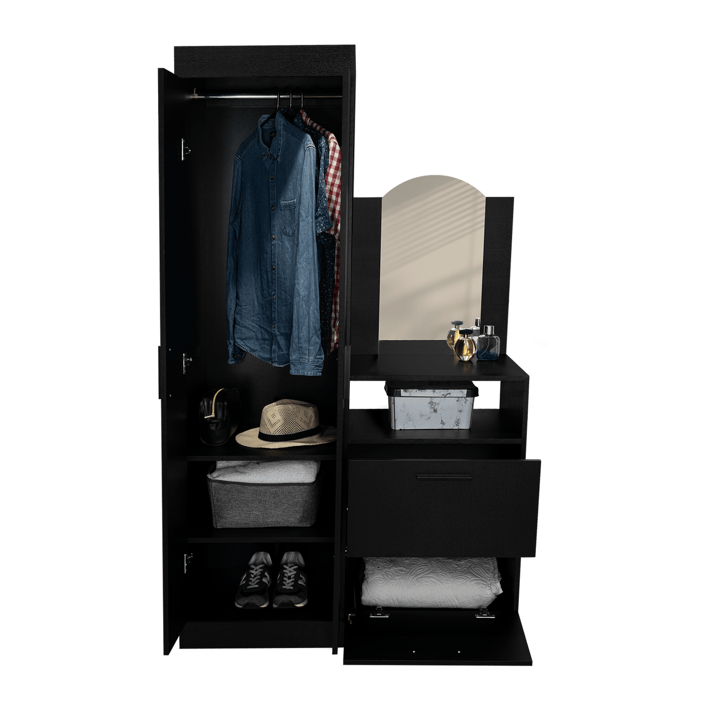 Ropero Praga 3 Puertas 1C 1 179X103X48 Rta Wengue