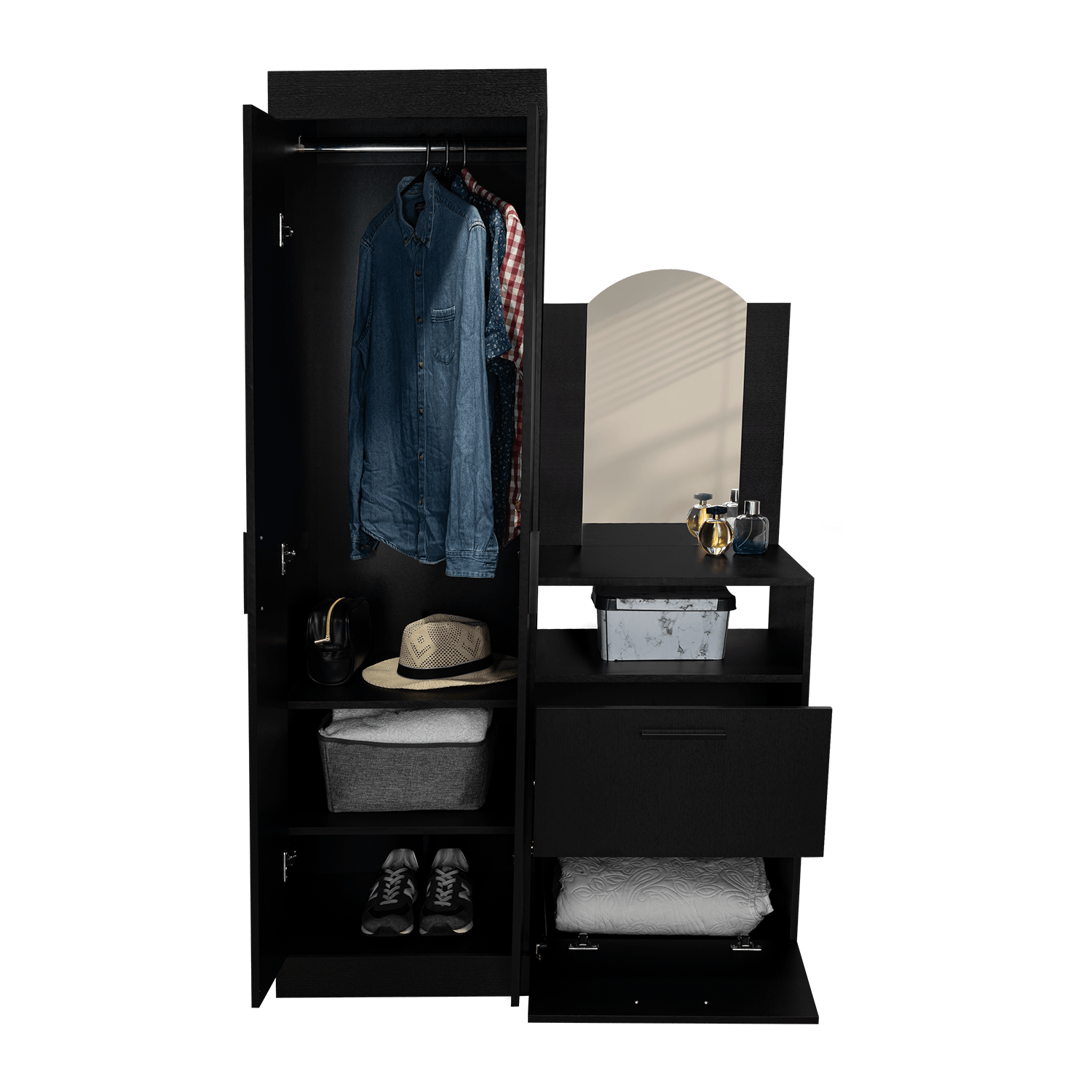 Ropero Praga 3 Puertas 1C 1 179X103X48 Rta Wengue