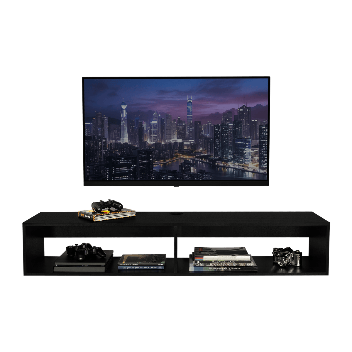 Rack Tv 65'' Flotante 26,5X150X32 Rta Rta Wengue Zf N/A