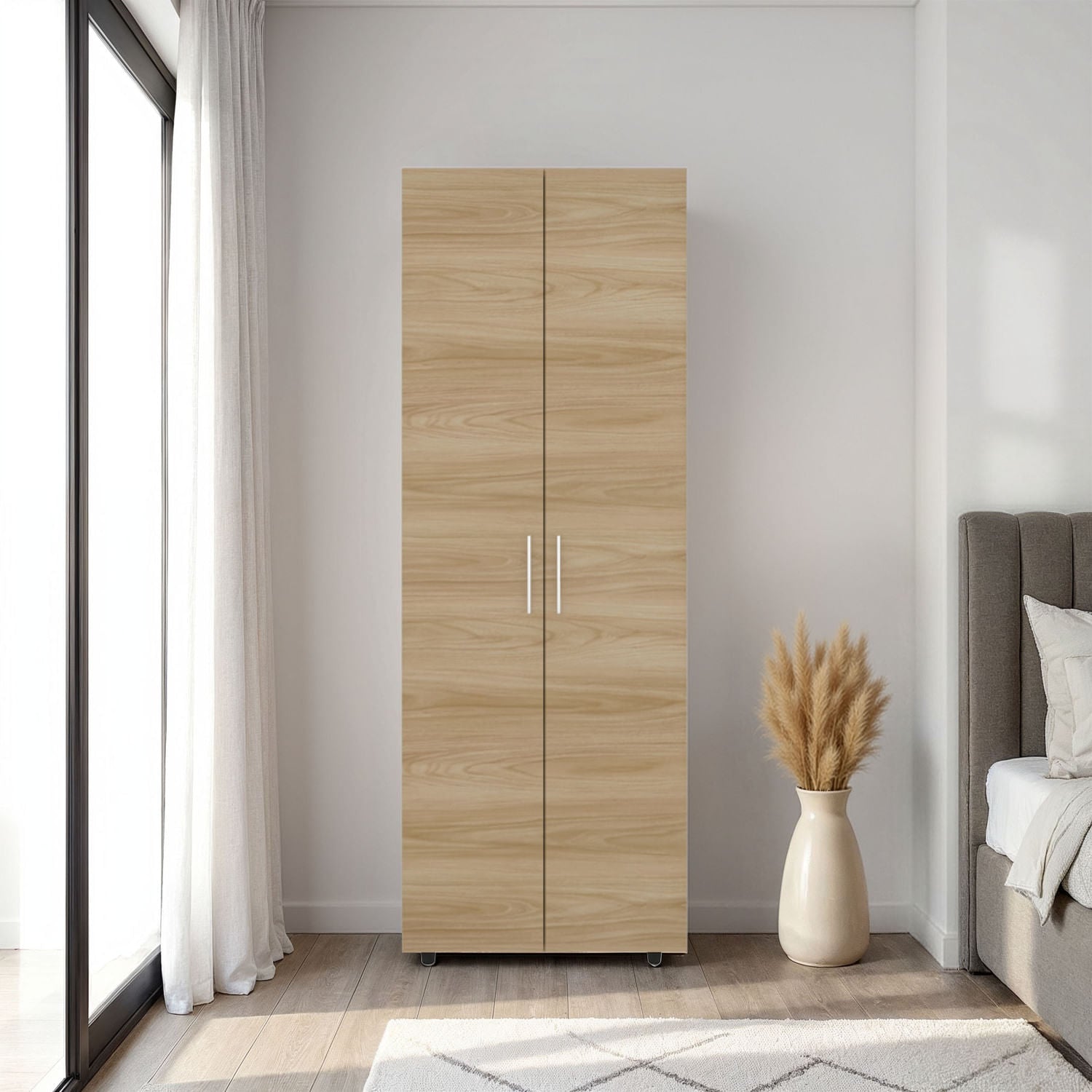 Closet Hogar 180 X 80 X 48 Rta Fresno + Blanco