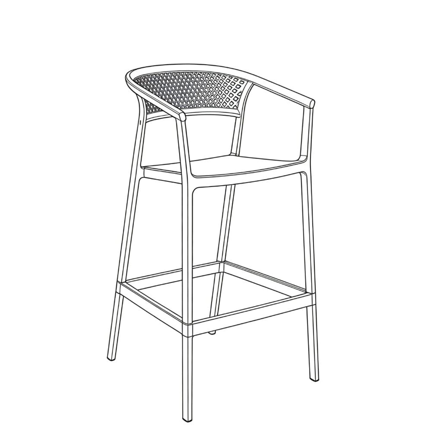 Silla Bar Salvador 105X57X56 Rta Taupe