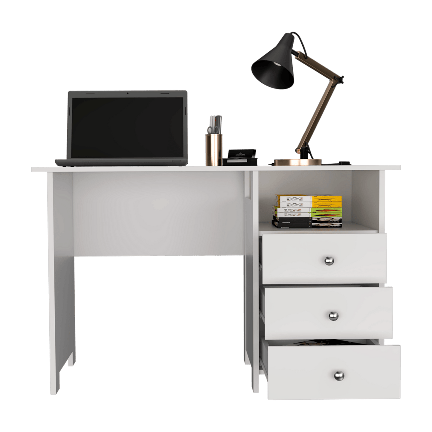 Escritorio Bianco 3 Cajones 75X120X55 Rta Blanco Zf