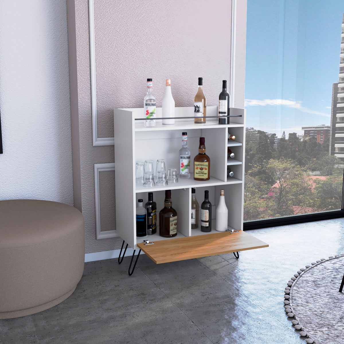 Bar Tori 107X80X39 Rta Blanco Mqz Fresno