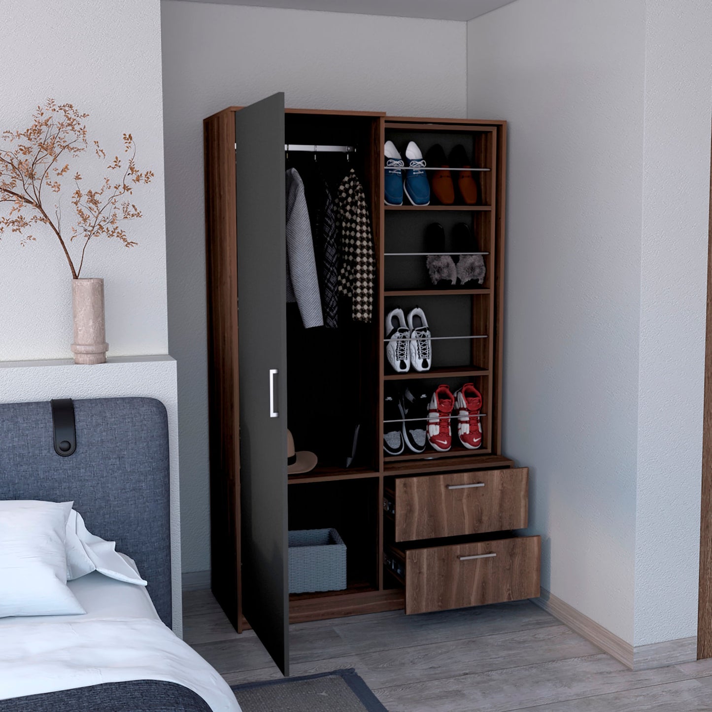 Closet Seville 180X106X46 Rta Milán Plomo