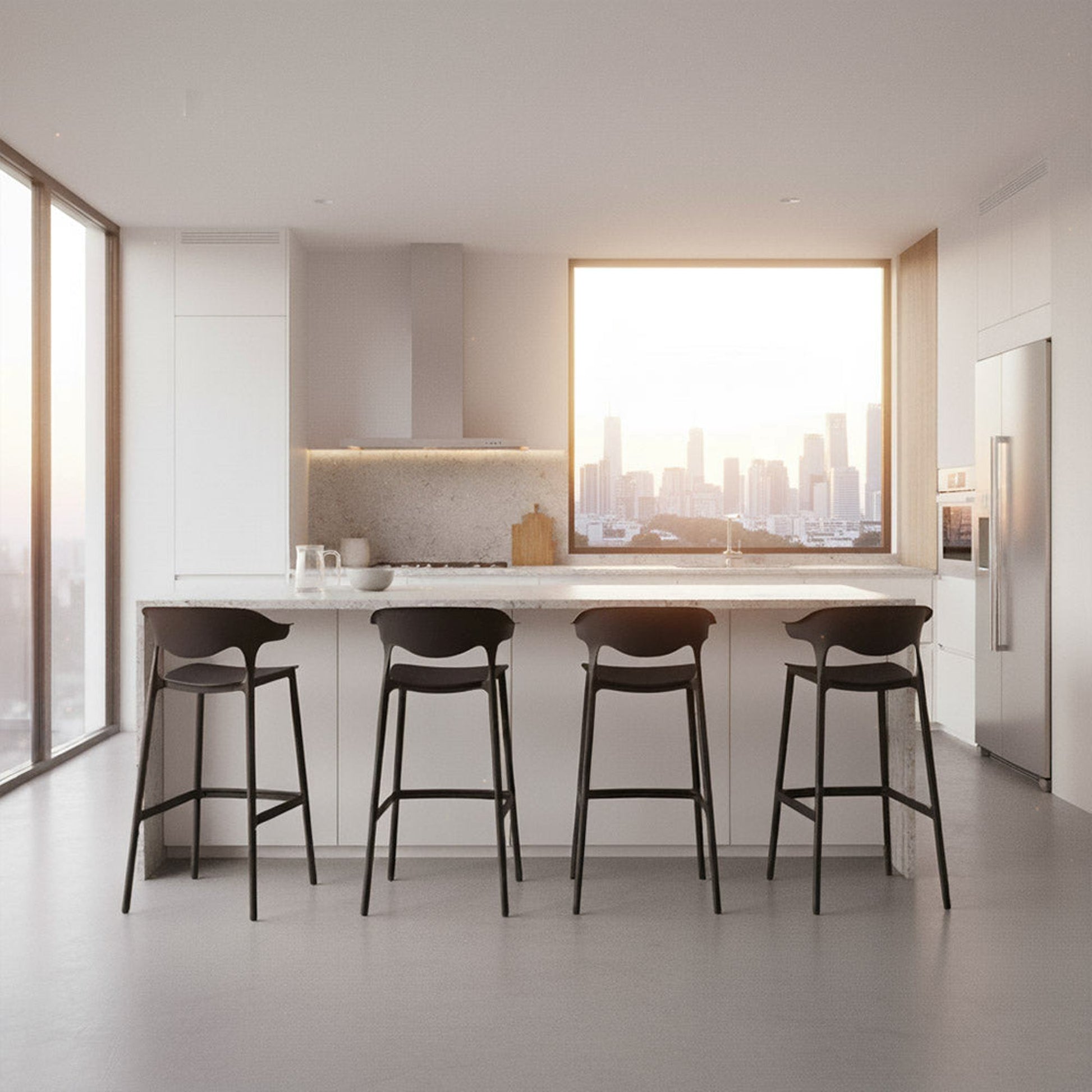 Silla Bar Elena 99X49X48 Rta Negro