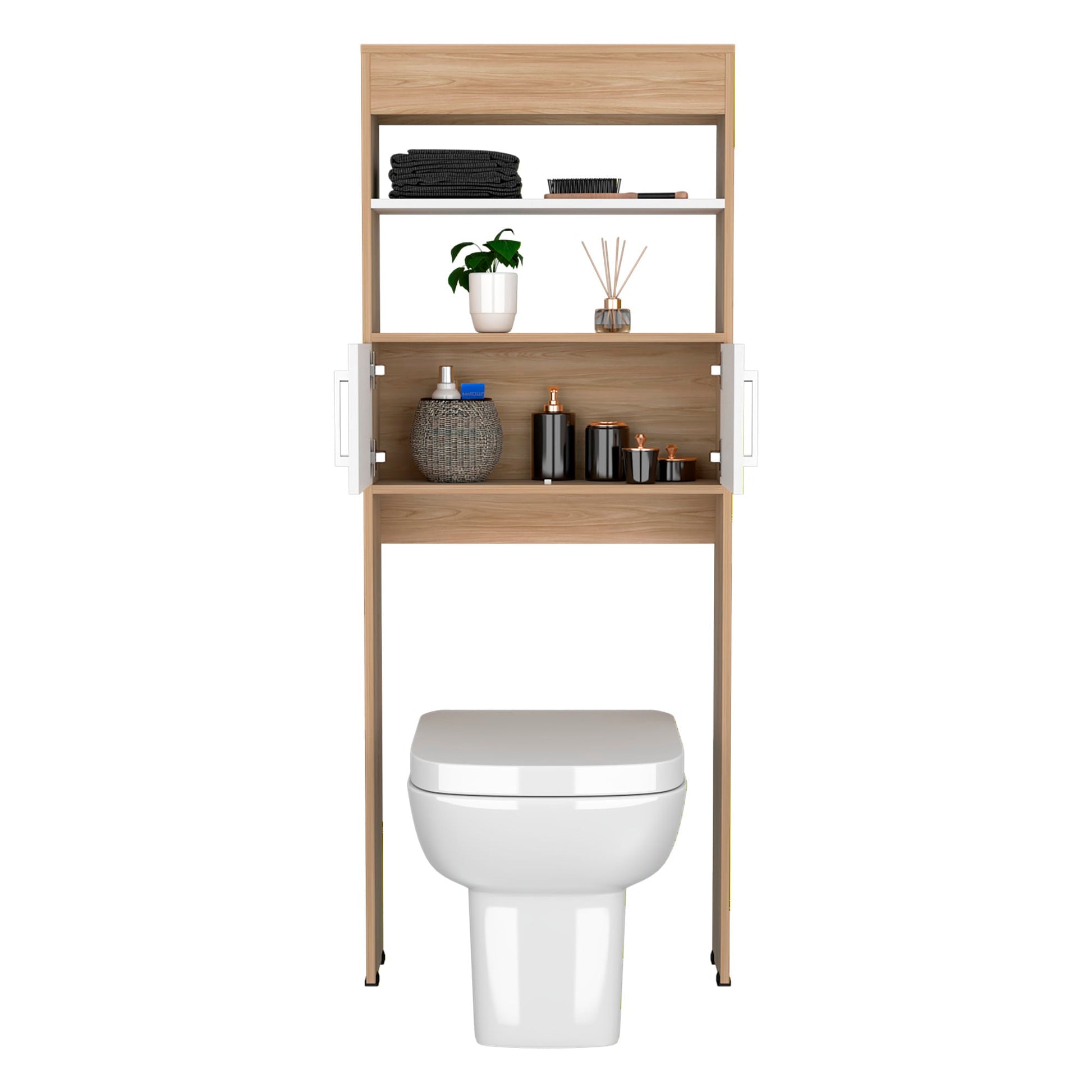 Mueble Optimizador Wc Bath Bi Color Rta Fresno Blanco