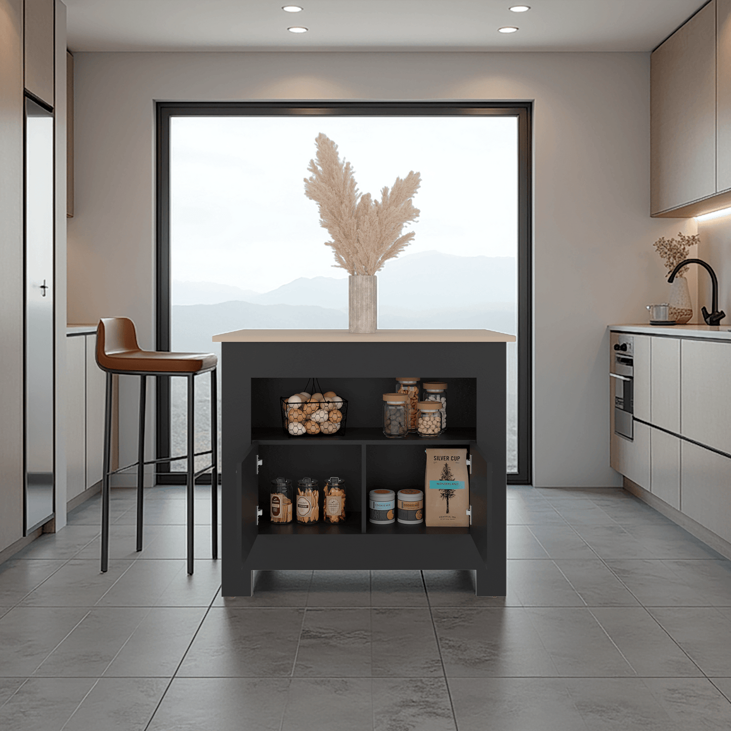 Isla De Cocina Arlet 89X103X70 Rta Wengue Cartagena Zf