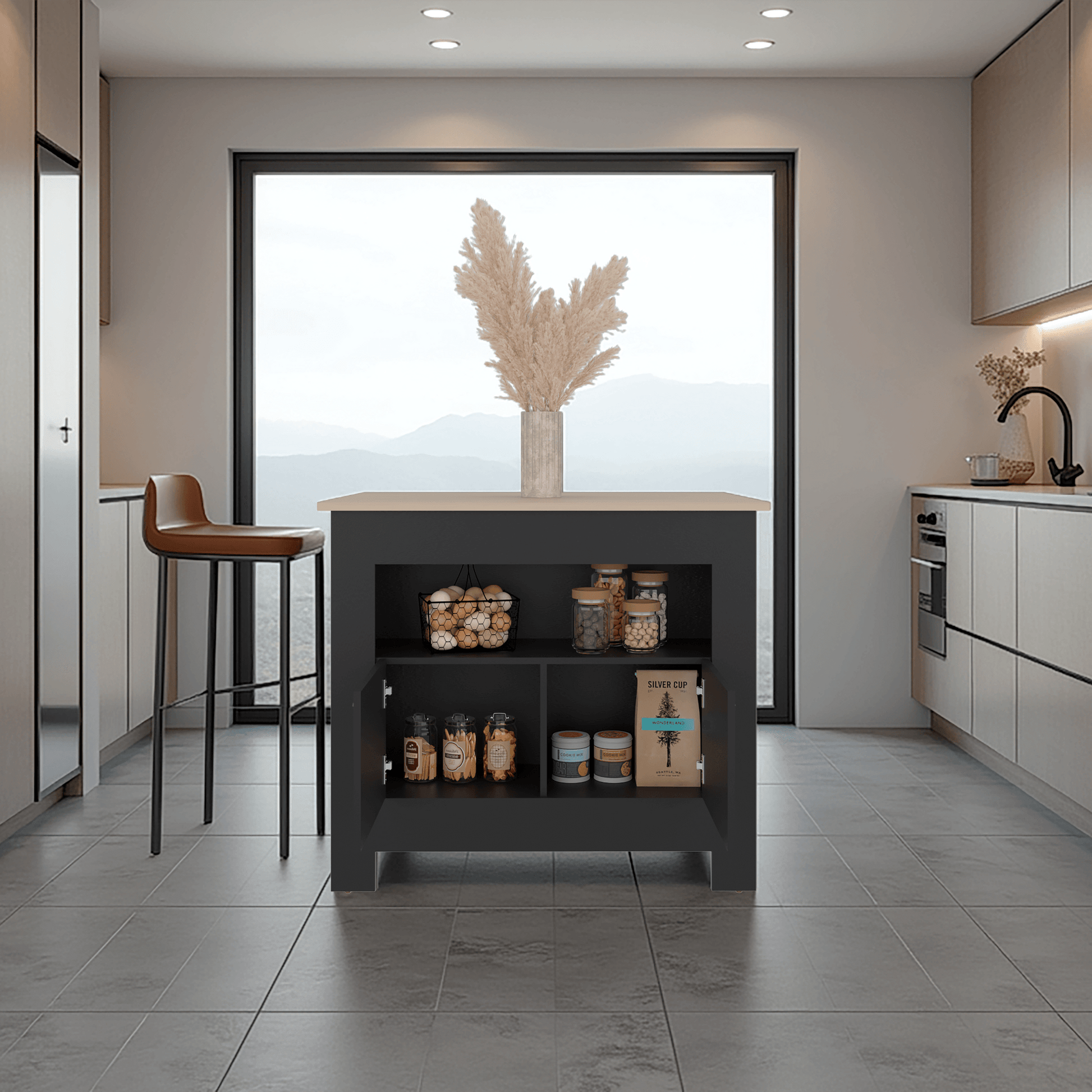 Isla De Cocina Arlet 89X103X70 Rta Wengue Cartagena Zf