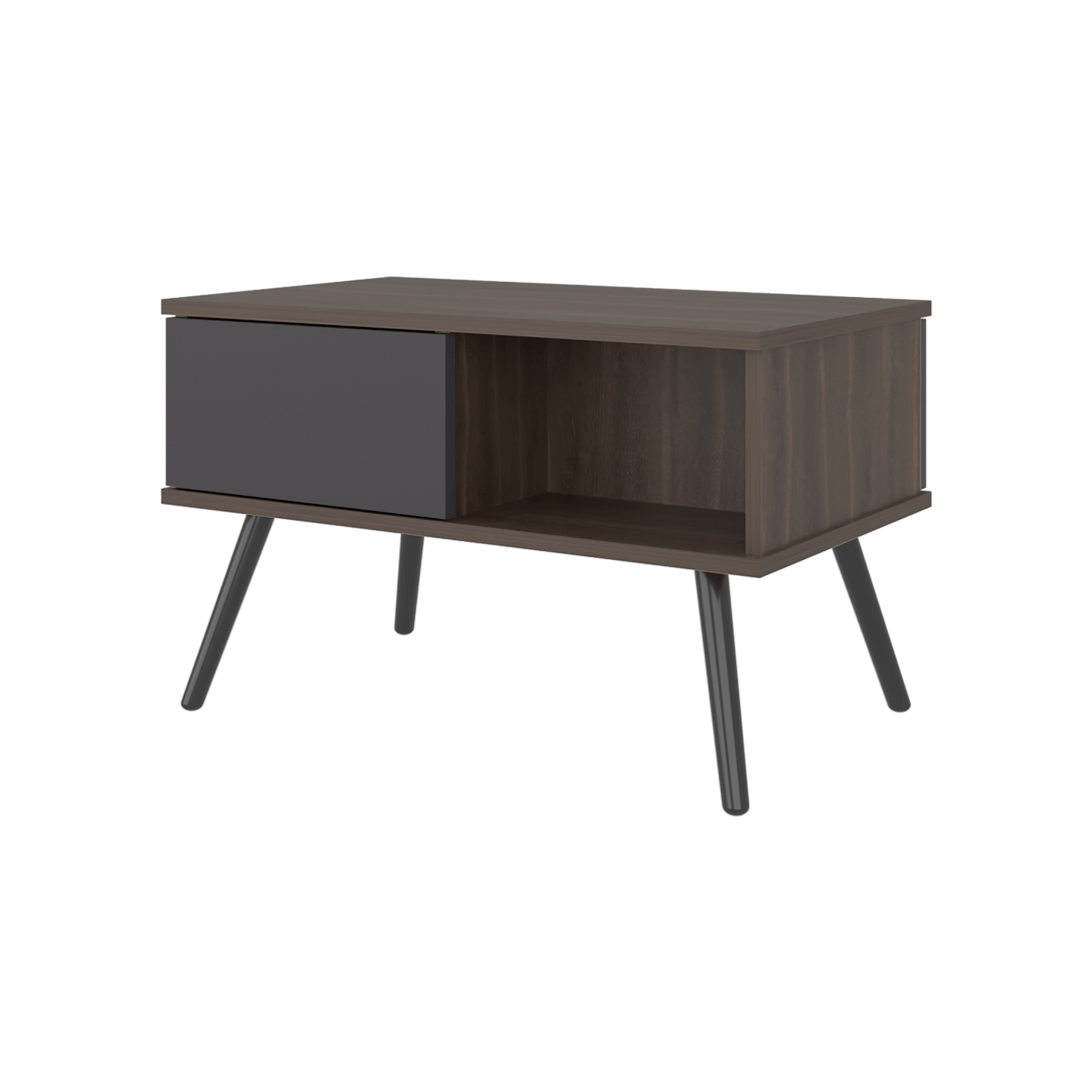 Mesa De Centro Zurich 40X63X40 Rta Milan Plomo