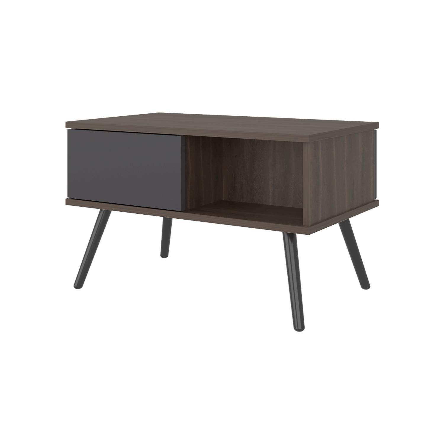 Mesa De Centro Zurich 40X63X40 Rta Milan Plomo