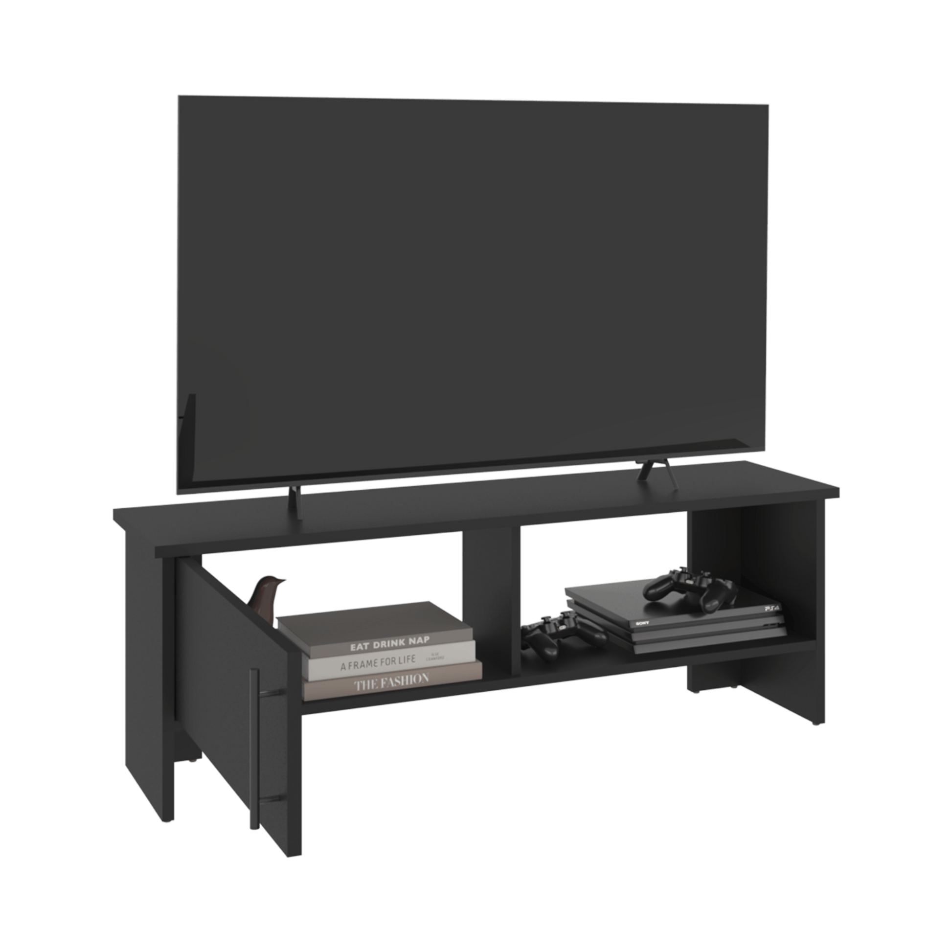 Mesa De Tv Navia Con Puerta 42X120X31 Rta Wengue Zf