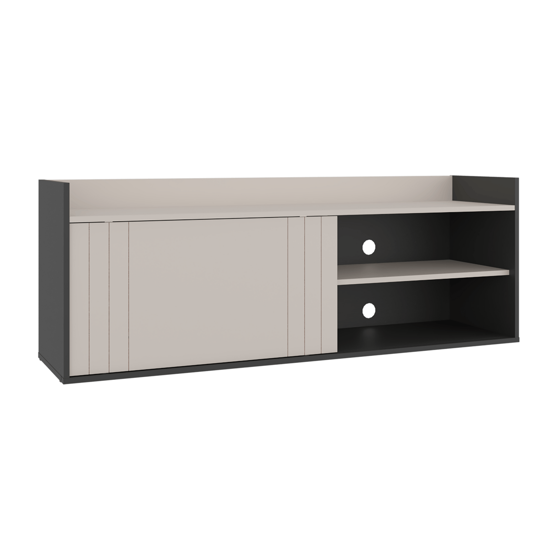 Mesa De Tv 60" Cuera 51X141X36 Rta Capri Wengue