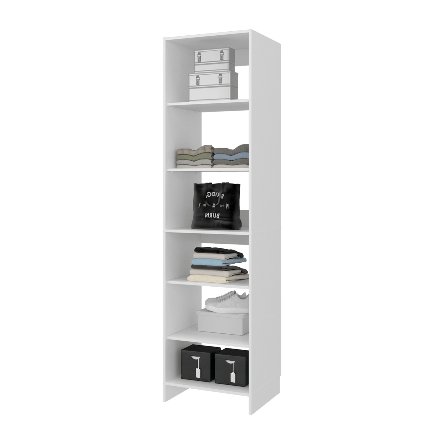 Closet Eco 4 Estantes 213X55X48 Kronos Blanco Zf