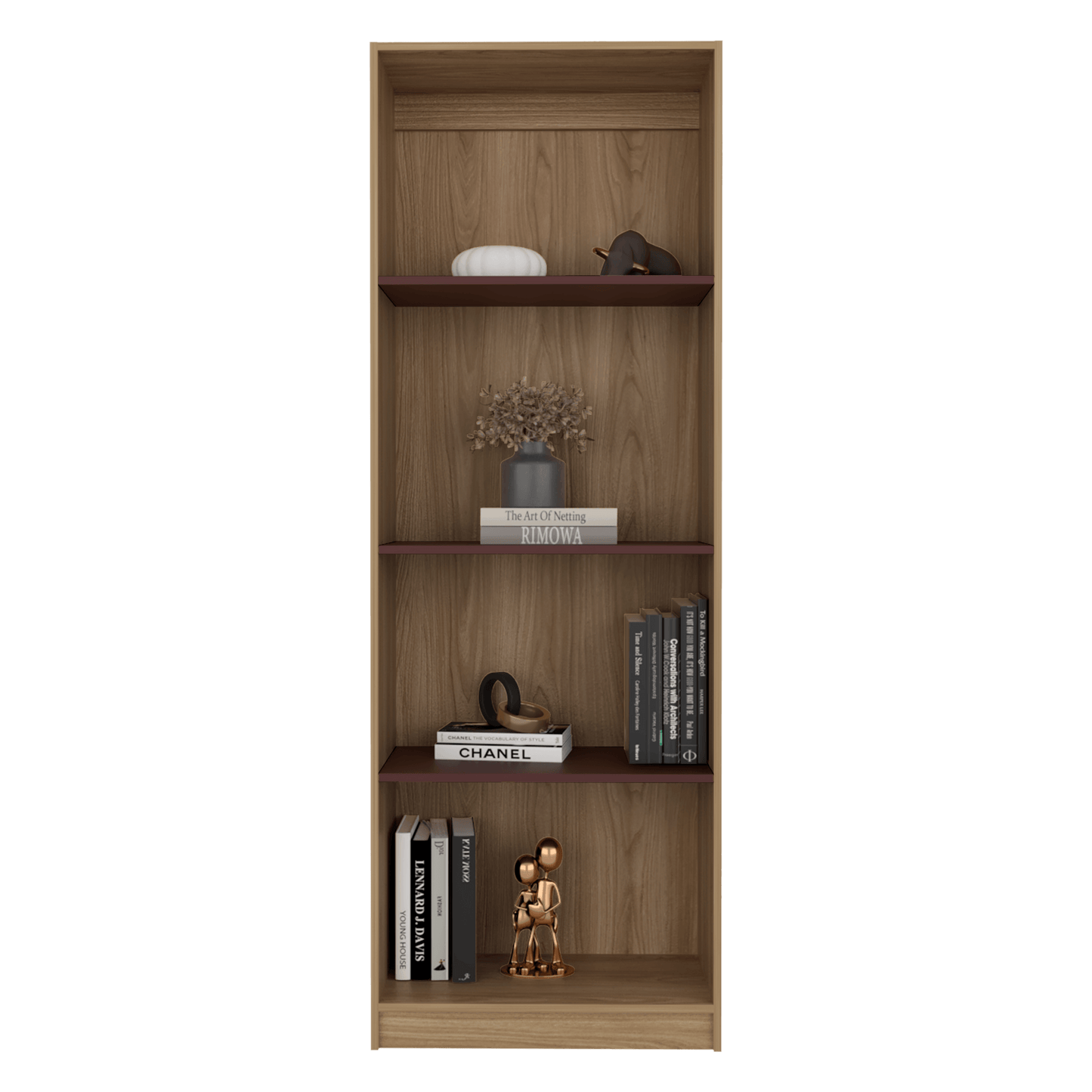 Estante Home 180X62X29 Rta Fresno Eu Burdeos