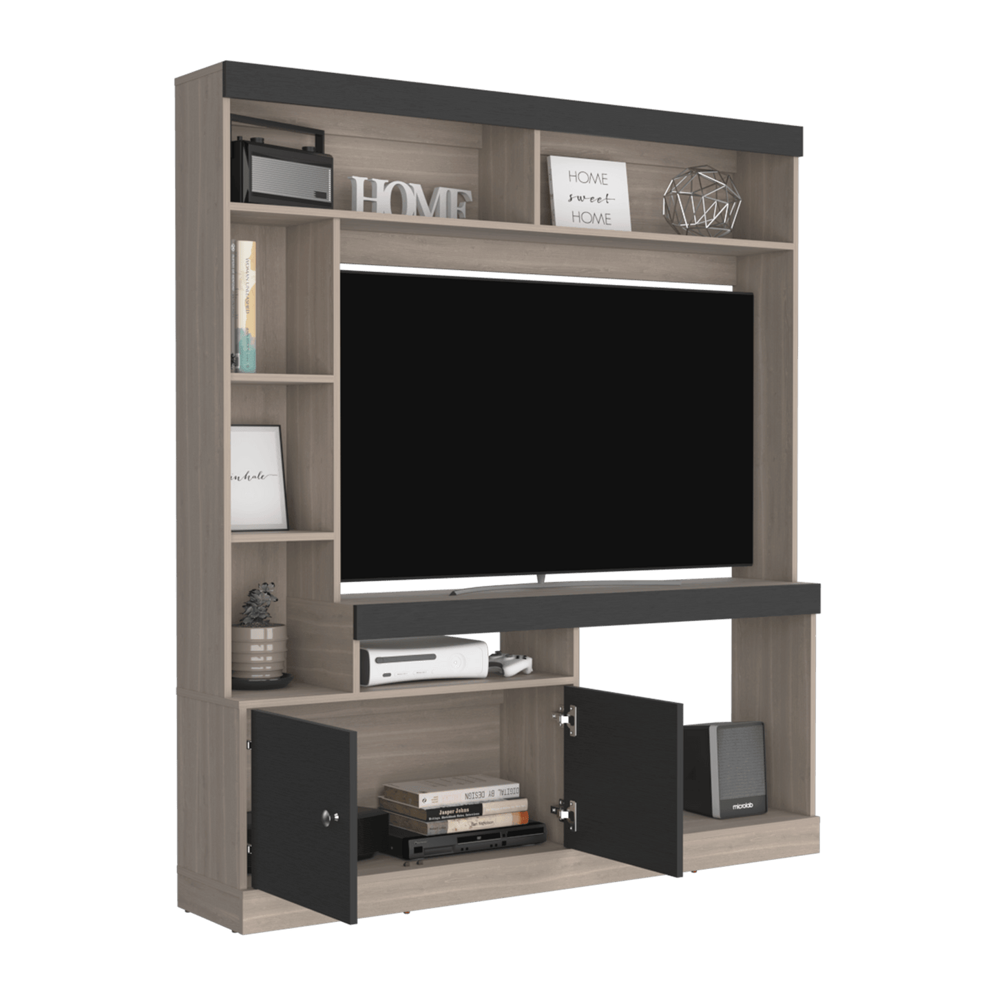 Centro De Entretenimiento Dante Tv 55'' 180X180X30 Rta Bardolino Wengue