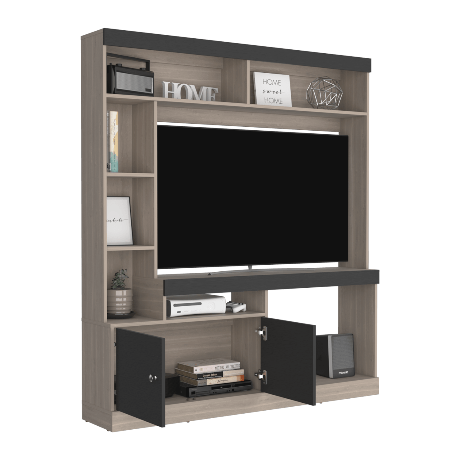 Centro De Entretenimiento Dante Tv 55'' 180X180X30 Rta Bardolino Wengue