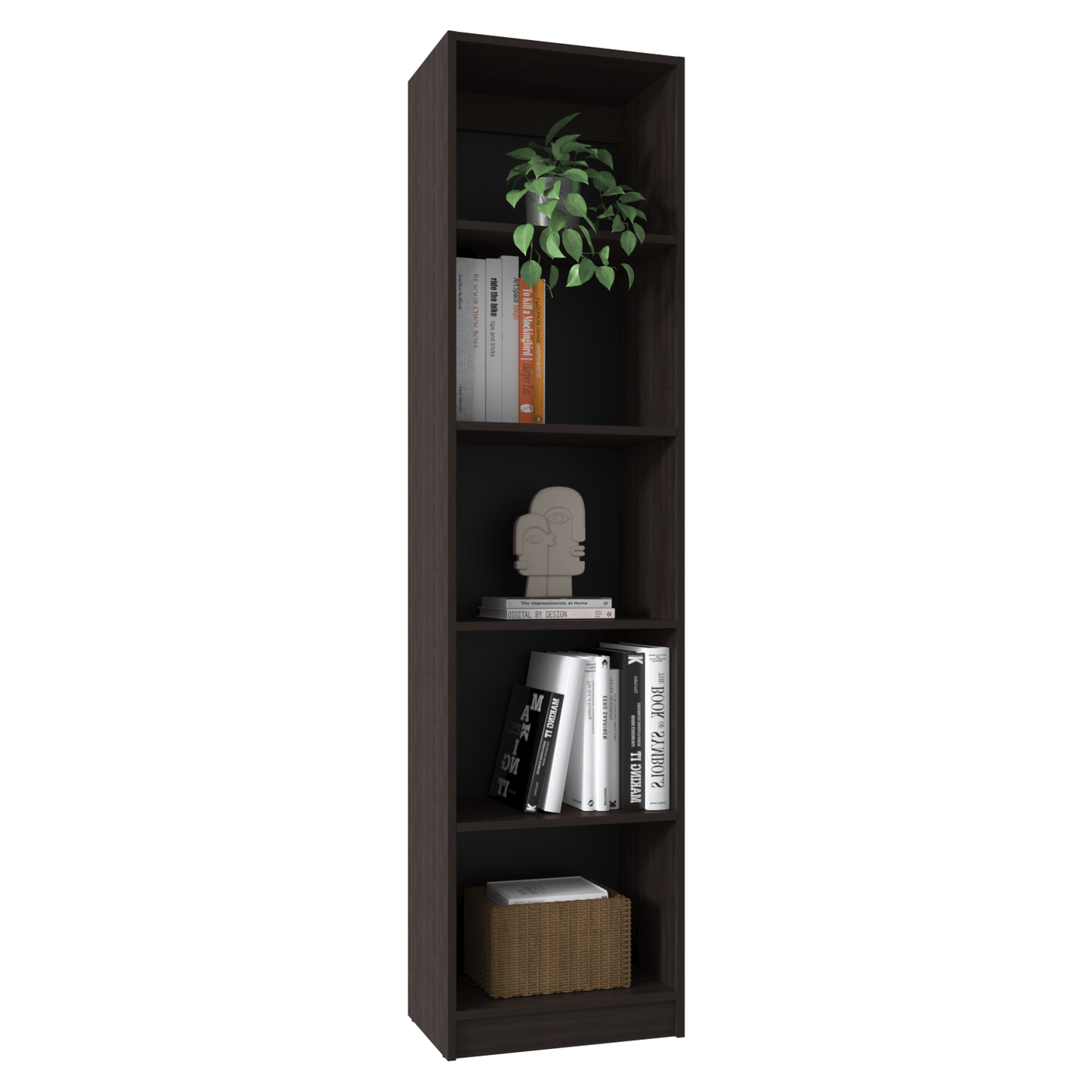 Estante Home E2 5 Espacios 180 X 45 Rta Nogal Europeo Zf