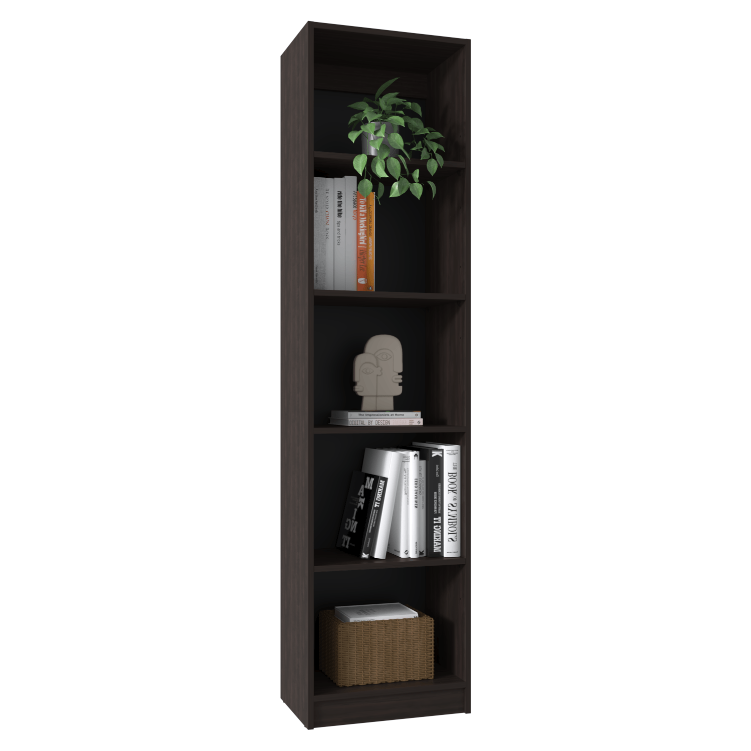 Estante Home E2 5 Espacios 180 X 45 Rta Nogal Europeo Zf