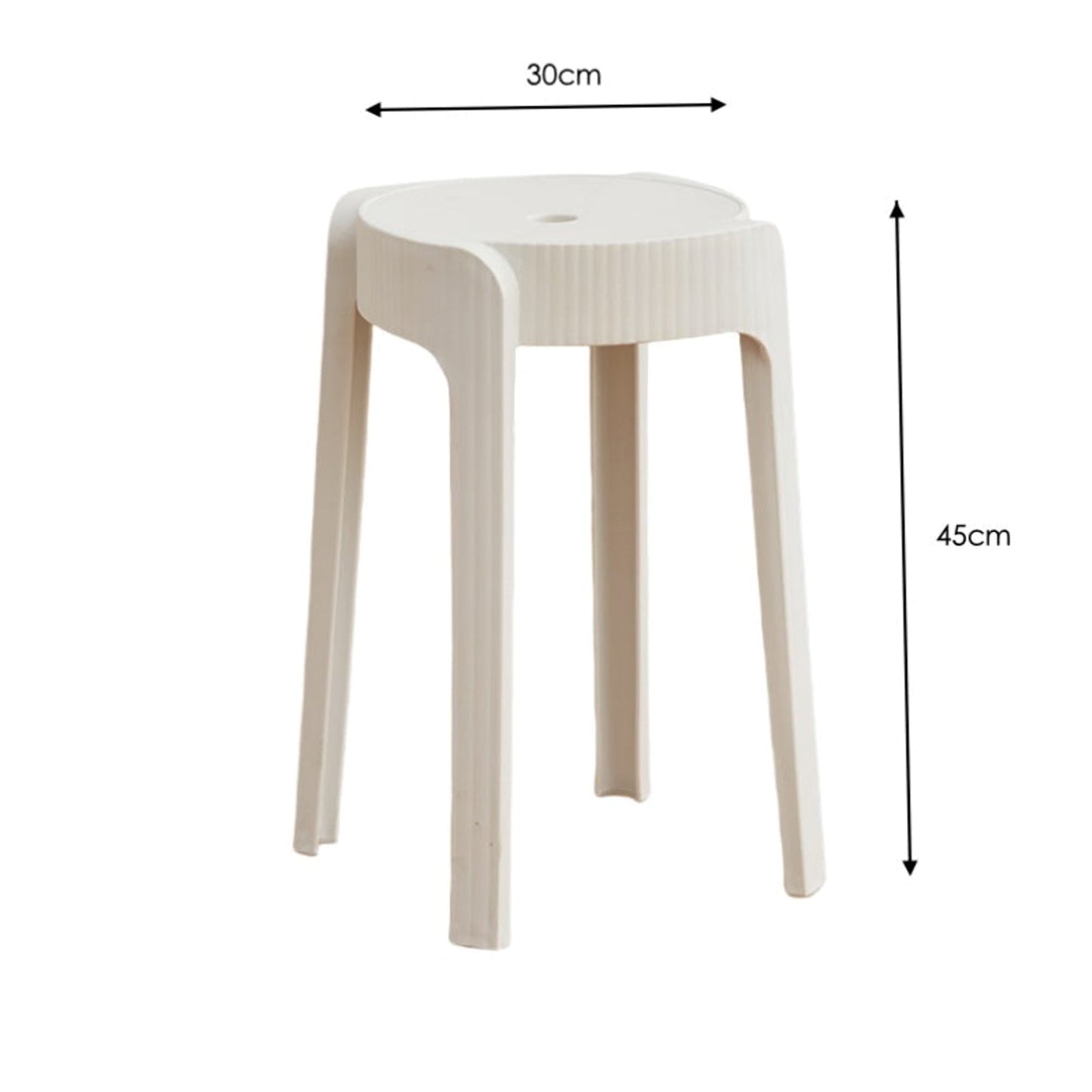 Butaco Apilable Maison 45X30X30 Rta Blanco