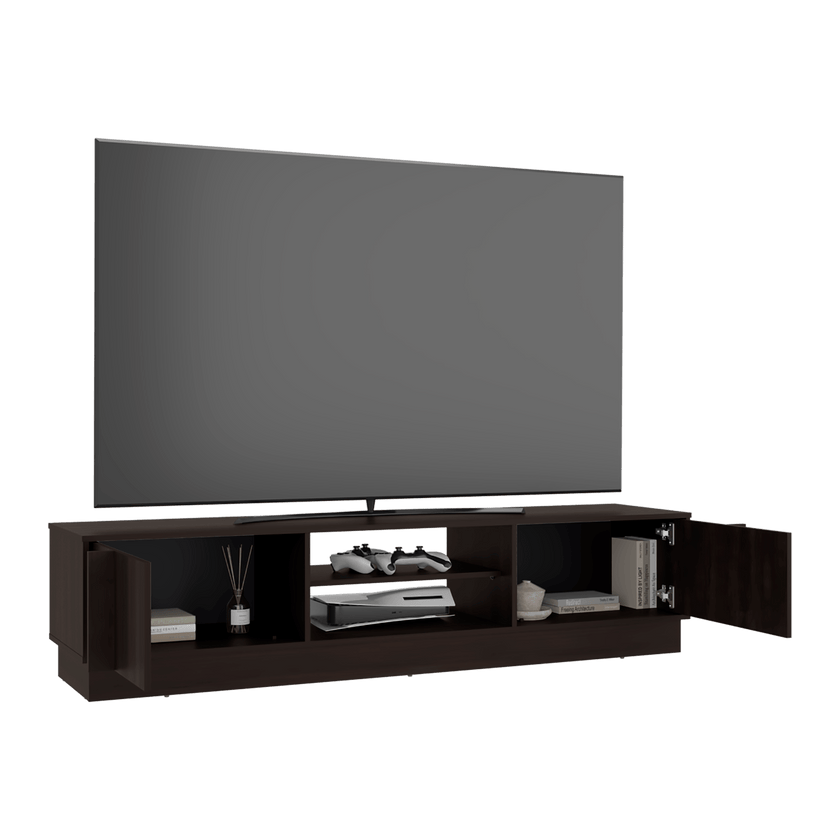 Rack De Tv Caoba 42X180X42 Rta Nogal Zf
