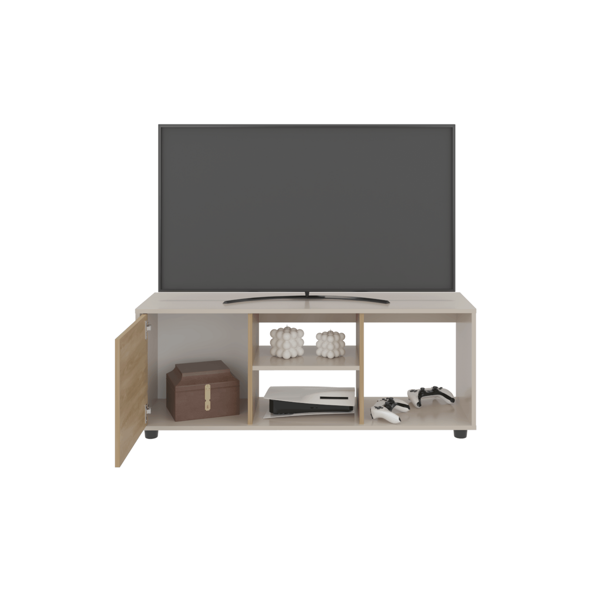 Rack De Tv Adel 46X120X34 Rta Capri Fresno Eu Zf