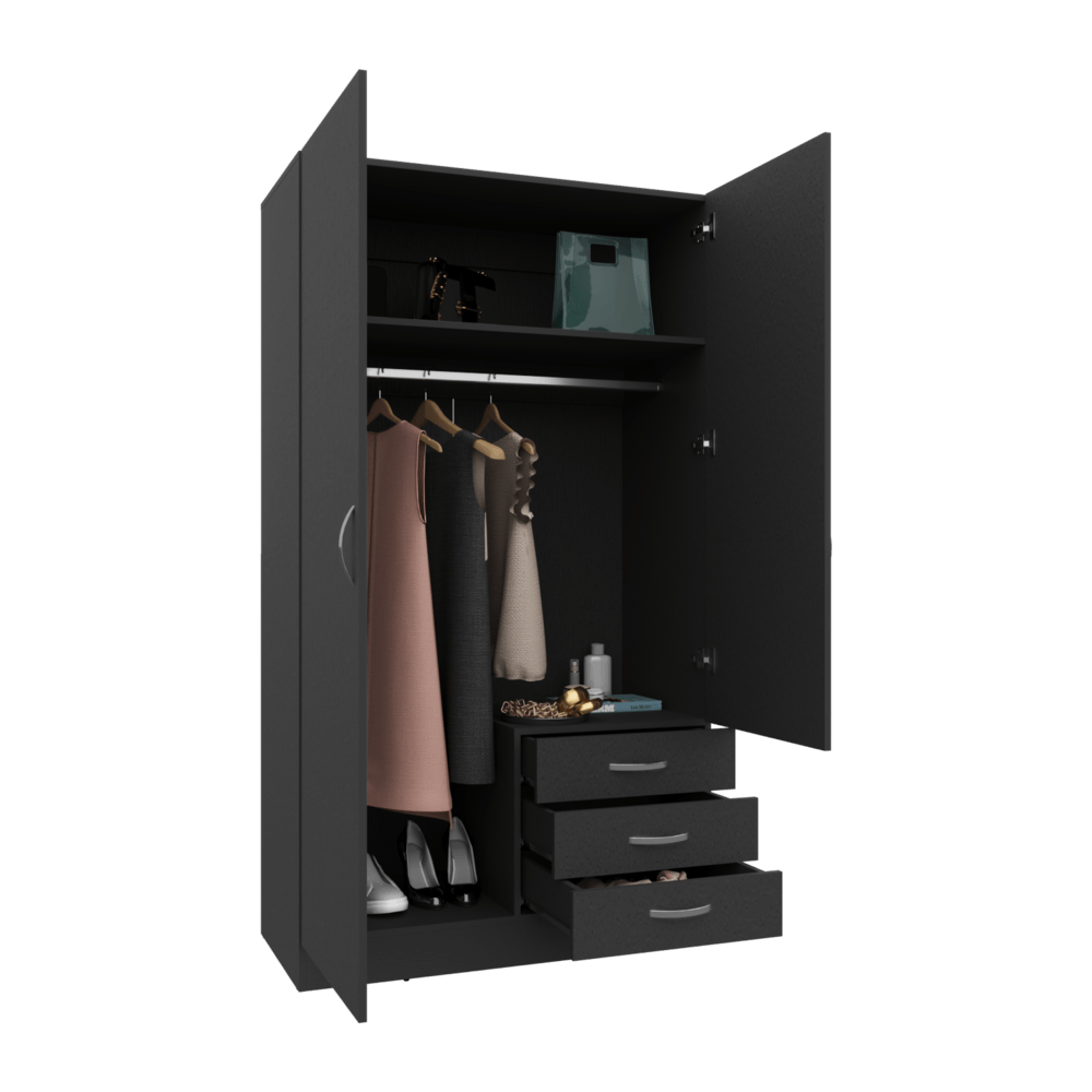 Closet 2P 3C Con Espejo 180X100X48 Rta Wengue